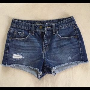 High rise jean shorts